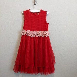 Mini Boden Red Polka Dot Tulle Dress - Size 7-8Y